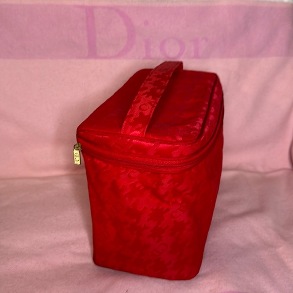Christian Dior Authentic Vintage Monogram Red Cosmetic Case - Picture 2 of 11